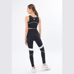 Black Piping Color Block Leggings