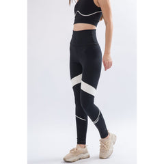 Black Piping Color Block Leggings