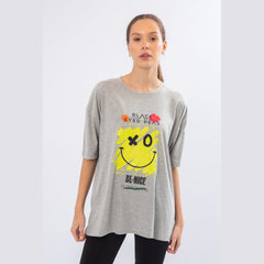 Be Nice Printed T-Shirt In Gray