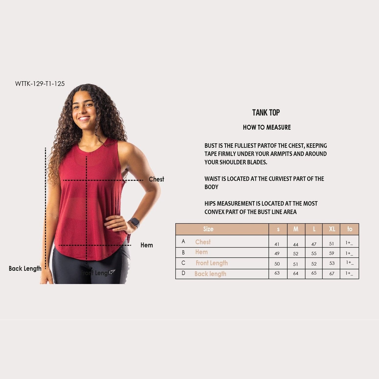 Lightweight Tank Top in Burgundy - Sporty Pro