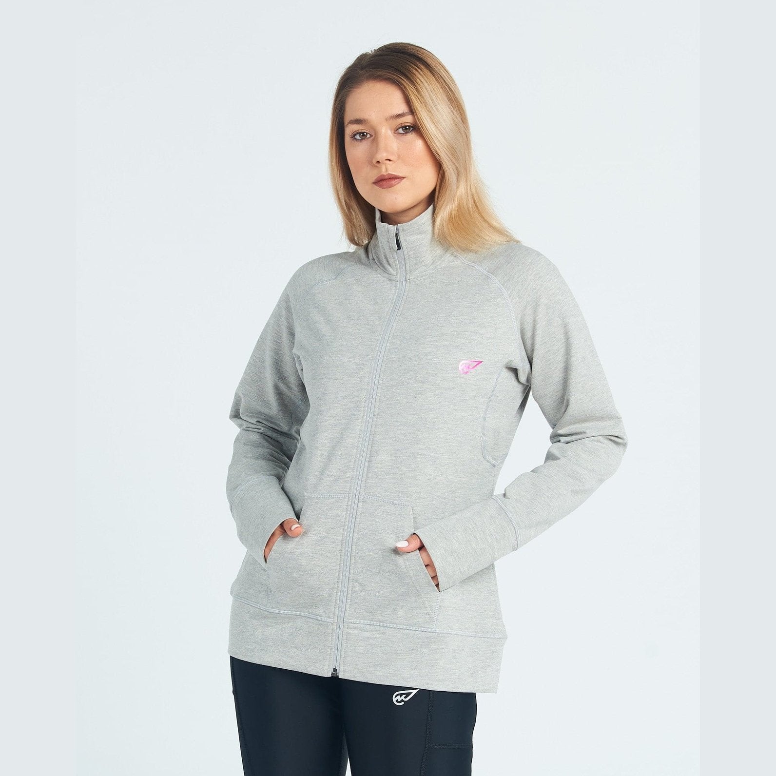 Milton Track Top in Light Grey - Sporty Pro