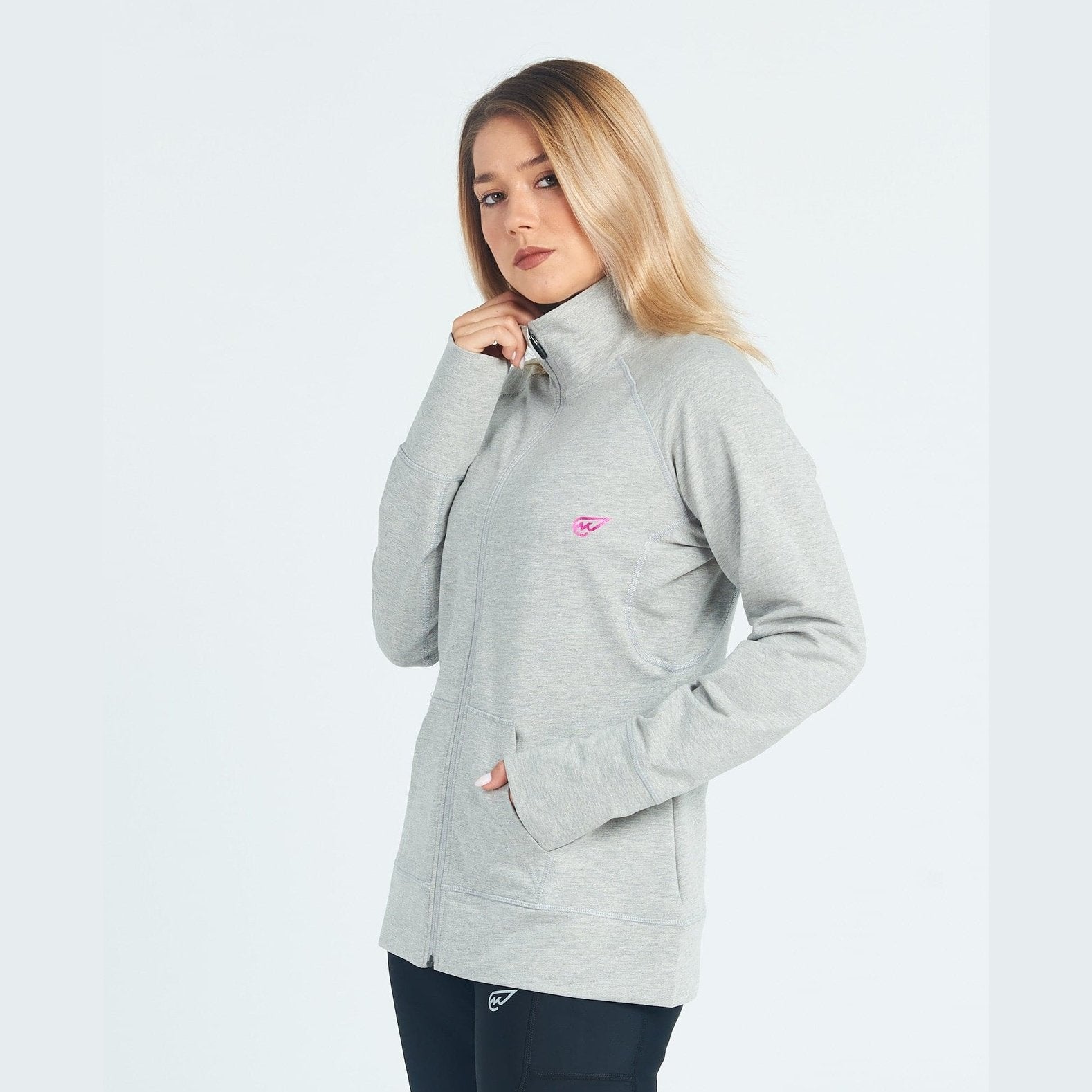 Milton Track Top in Light Grey - Sporty Pro