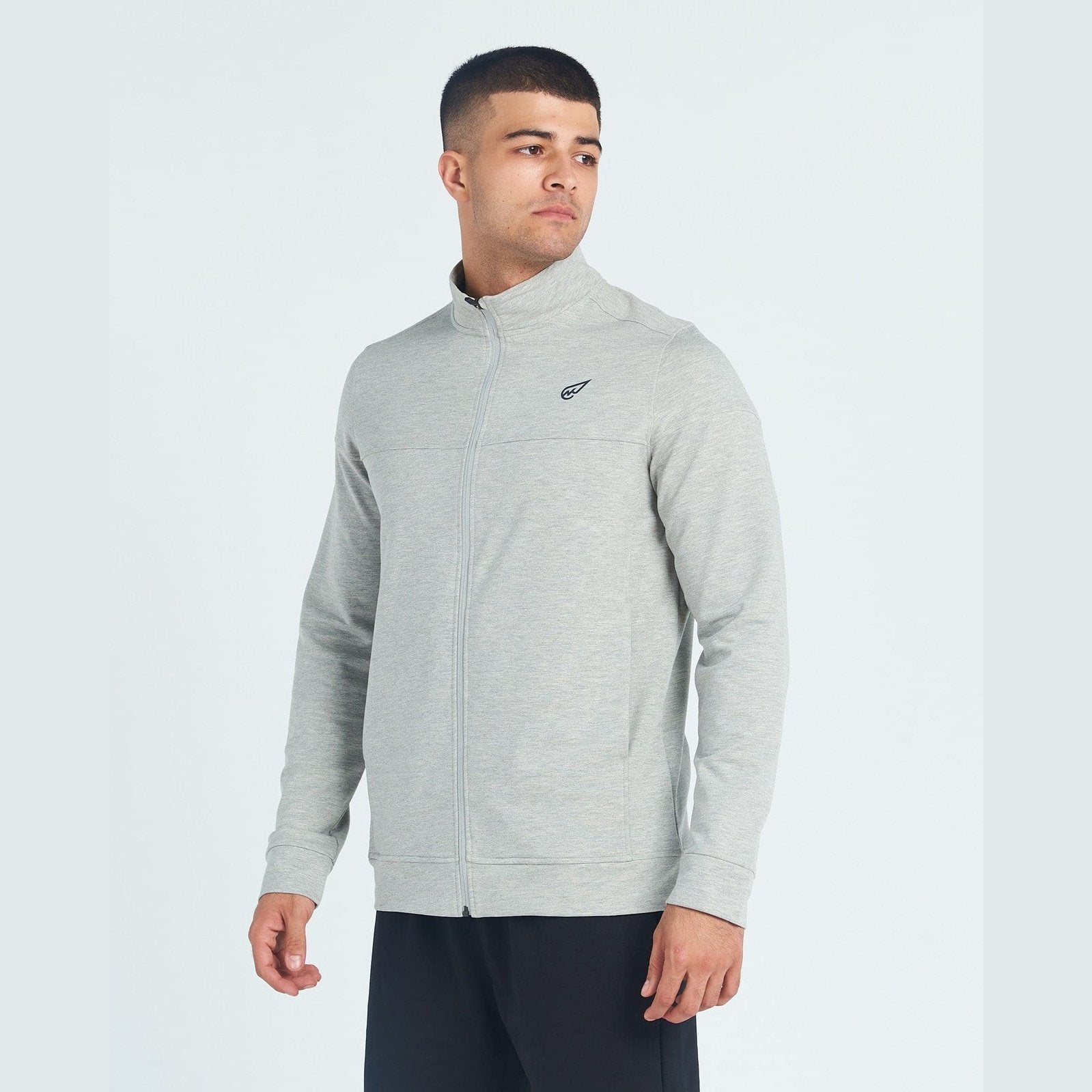 Milton Track Top in Light Grey - Sporty Pro