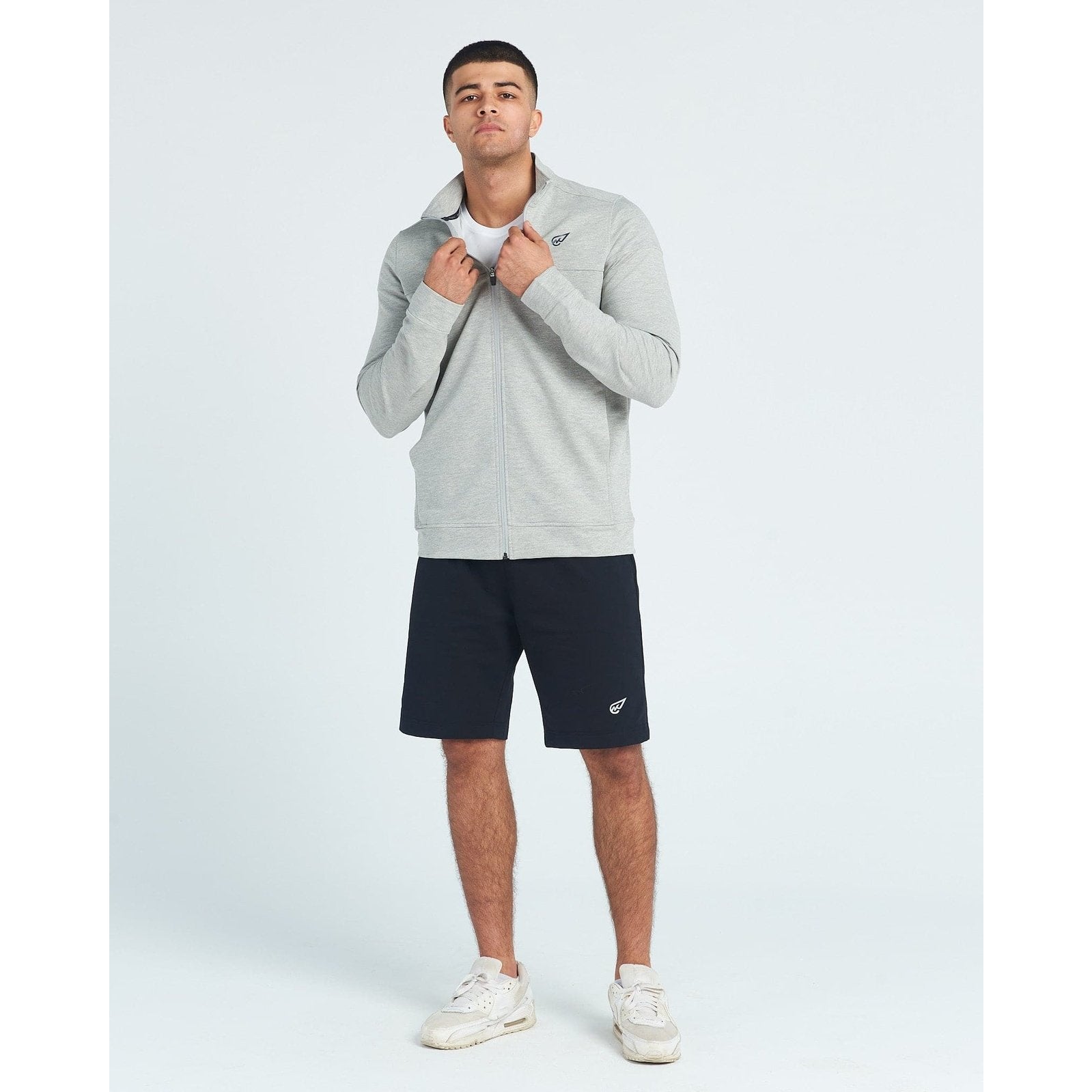 Milton Track Top in Light Grey - Sporty Pro