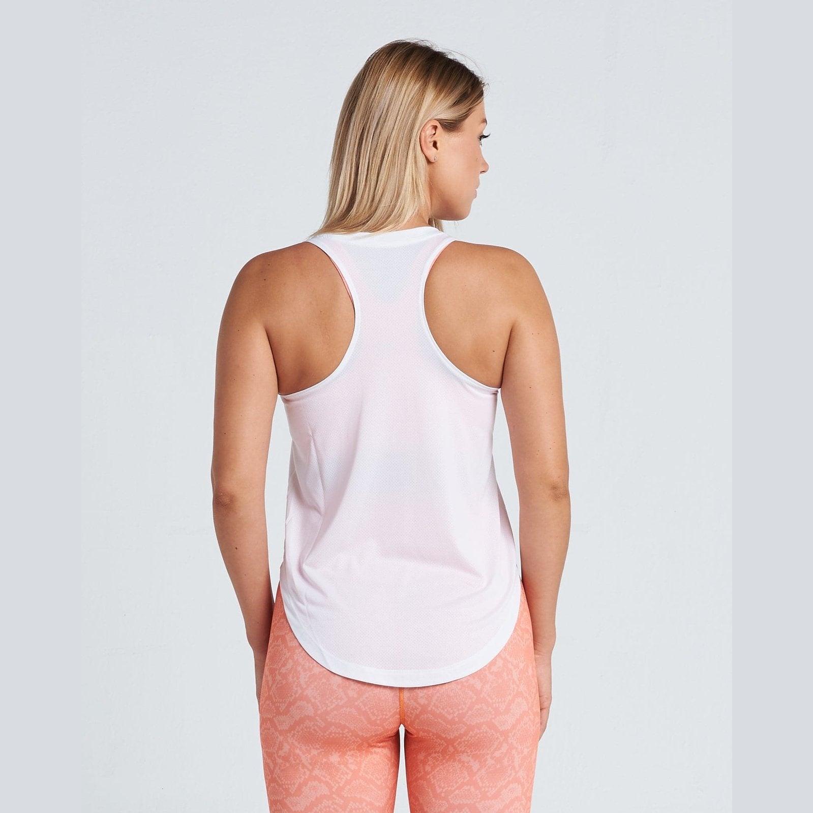 Curve Tank in White - Sporty Pro