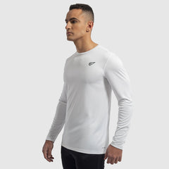 White Long Sleeve Crew