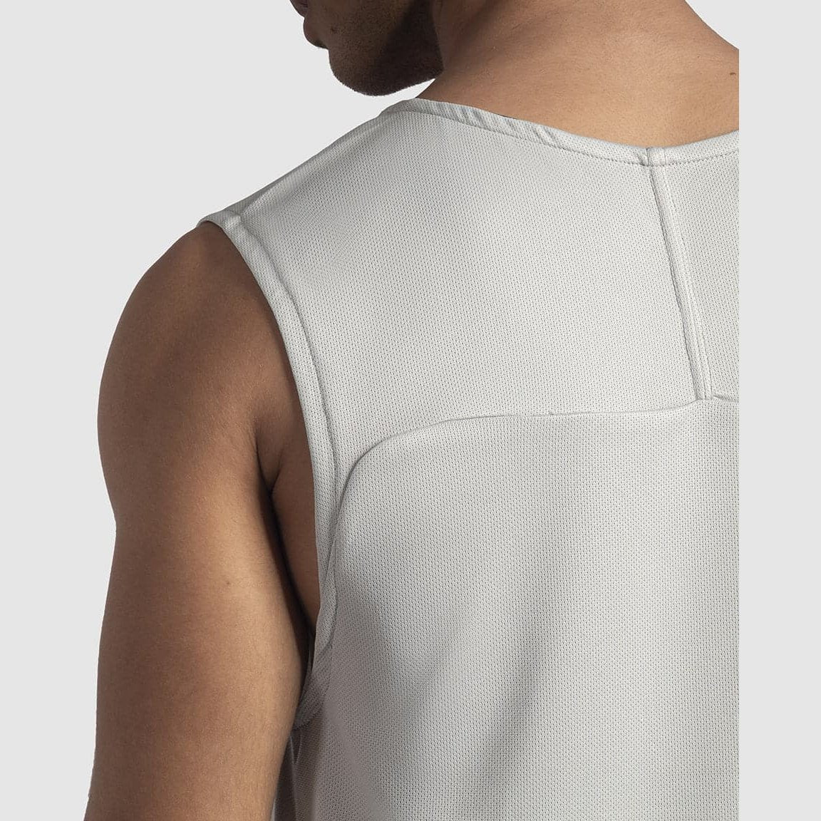 Sleeveless Basic Crew in Gray Violet - Sporty Pro