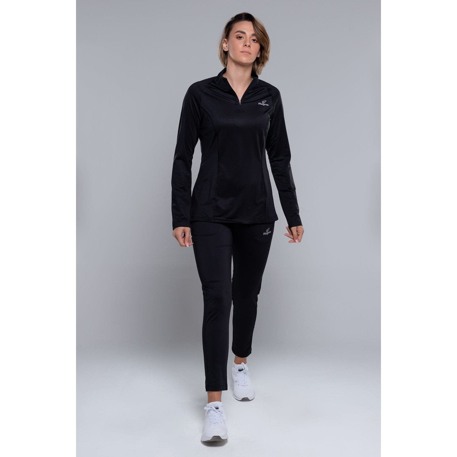 Quick Dry Quarter Zipper in Black - Sporty Pro