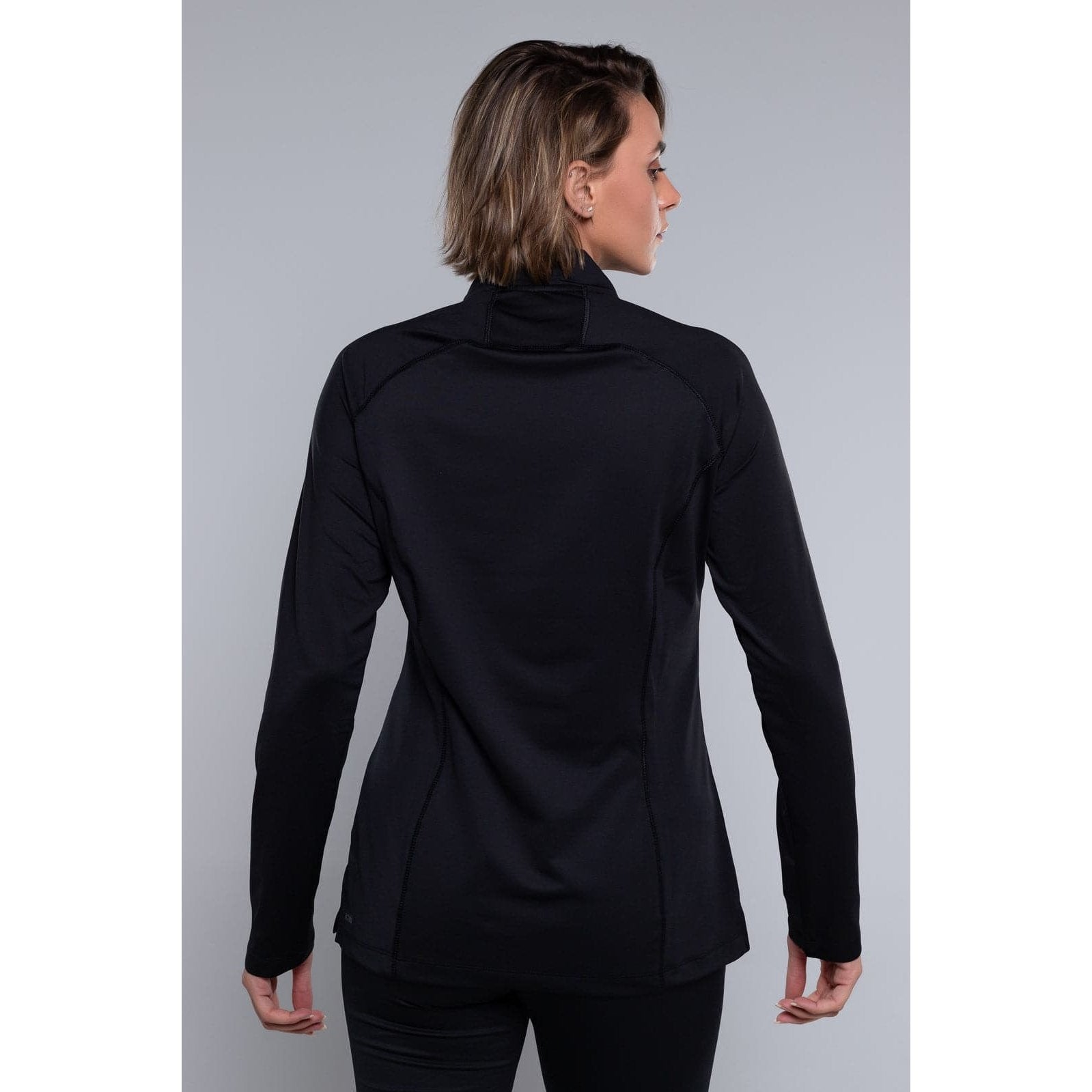 Quick Dry Quarter Zipper in Black - Sporty Pro