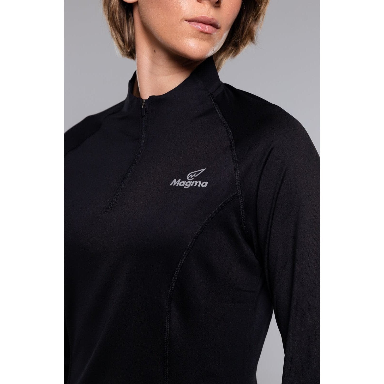 Quick Dry Quarter Zipper in Black - Sporty Pro