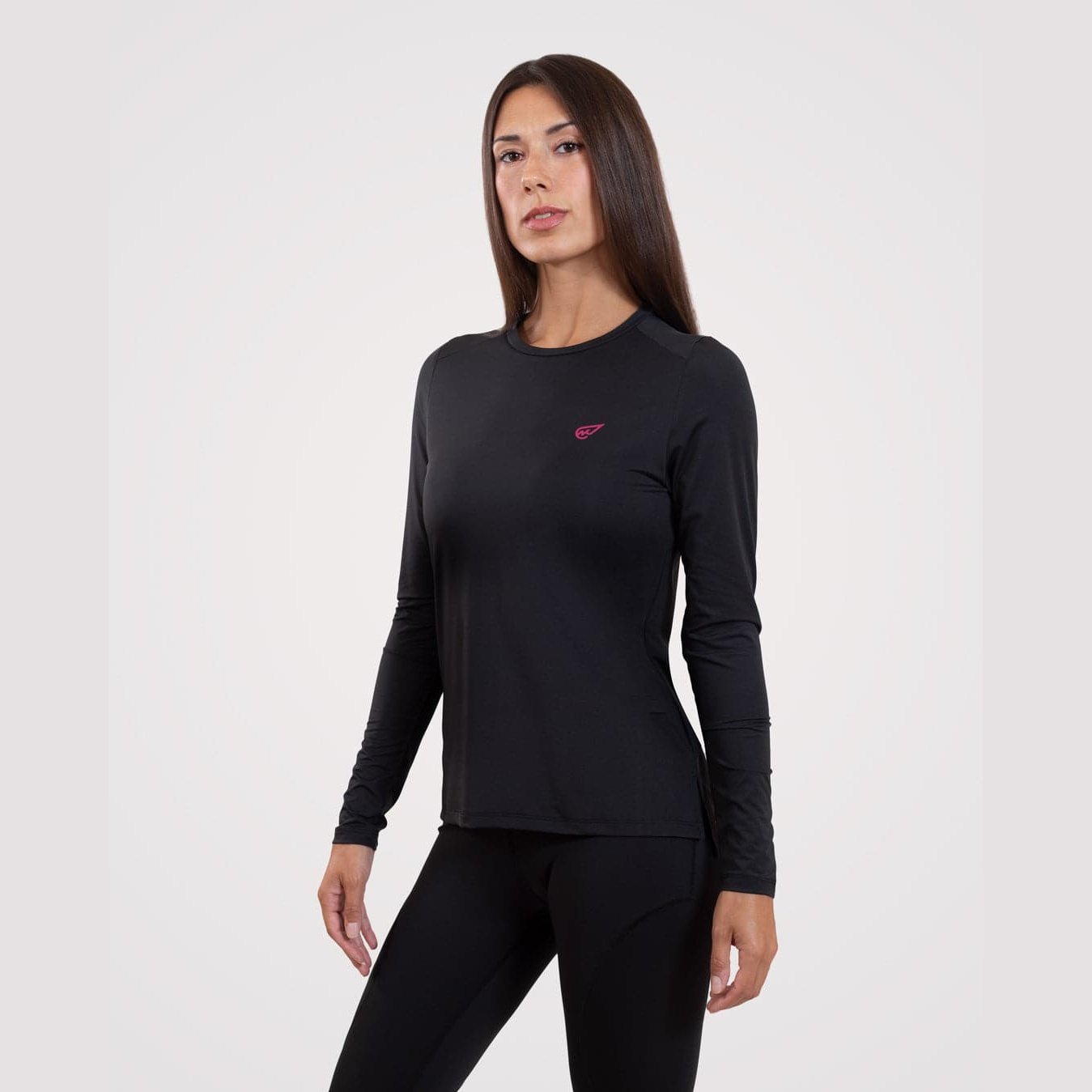 Basic Long Sleeve Top in Black - Sporty Pro