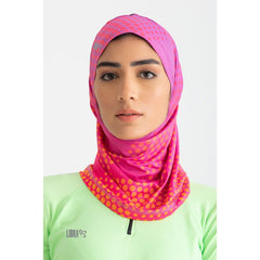 Orange Graphics Hijab Light - Sporty Pro