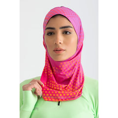 Orange Graphics Hijab Light - Sporty Pro