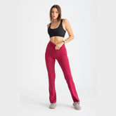 Rumba Red Flared Leggings - Sporty Pro