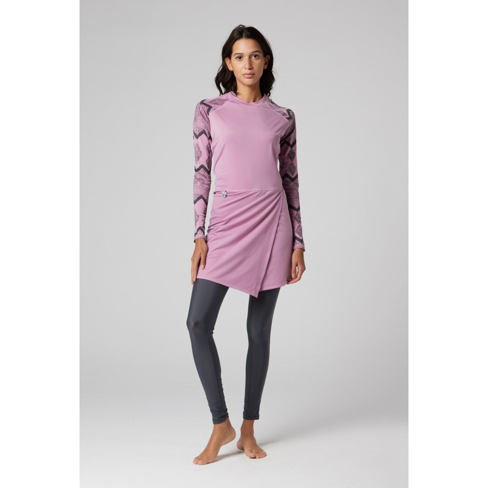 Mauve Orchid Motion Wave Swim Top - Sporty Pro