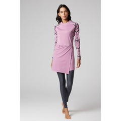 Mauve Orchid Motion Wave Swim Top - Sporty Pro