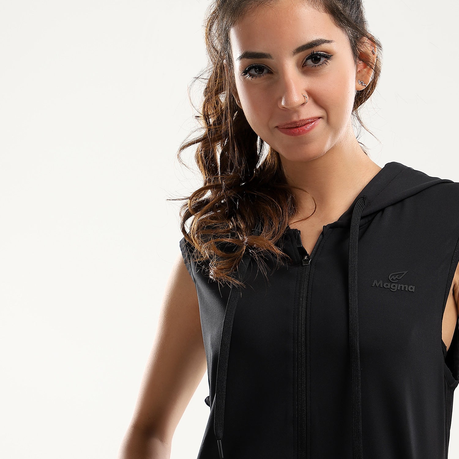 Lightweight Sleeveless Zip Up Hoodie for Women - Sporty Pro