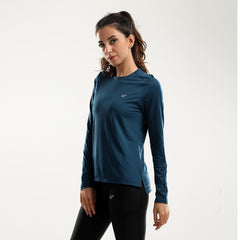 Basic Long Sleeve Top in Teal - Sporty Pro