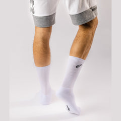 White & Grey Mid Cut Crew Magma Socks 2 Pack