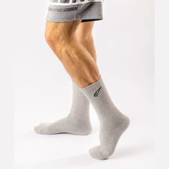 White & Grey Mid Cut Crew Magma Socks 2 Pack