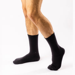 Black & Grey Mid Cut Crew Socks 2 Pack - Sporty Pro