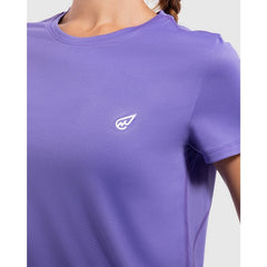 Solid Color Training Crew in Purple - Sporty Pro