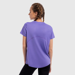 Solid Color Training Crew in Purple - Sporty Pro