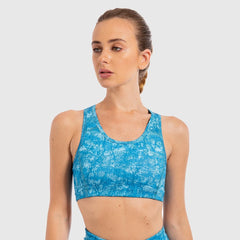 Nothing But Net Sports Bra in Aqua - Sporty Pro