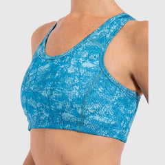 Nothing But Net Sports Bra in Aqua - Sporty Pro