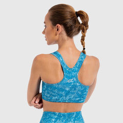 Nothing But Net Sports Bra in Aqua - Sporty Pro