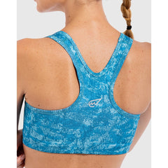 Nothing But Net Sports Bra in Aqua - Sporty Pro