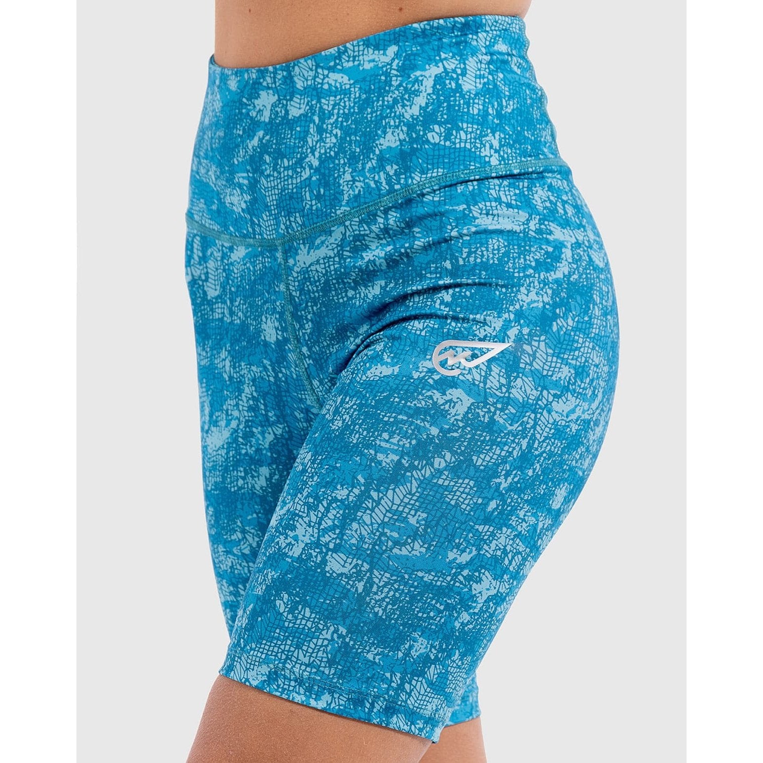Nothing But Net Biker Short in Aqua - Sporty Pro