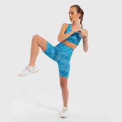Nothing But Net Sports Bra in Aqua - Sporty Pro