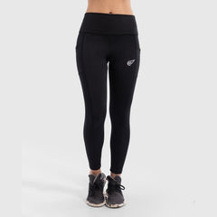 Solid Mid Rise Legging in Black - Sporty Pro