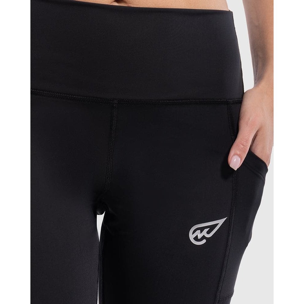 Solid Mid Rise Legging in Black - Sporty Pro