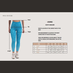 Snake Skin Print Legging in Aqua - Sporty Pro