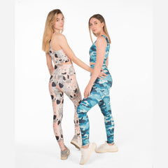 High Waisted Pink Camo Printed Legging - Sporty Pro