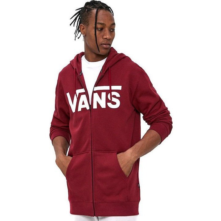 Mens red vans hoodie sale
