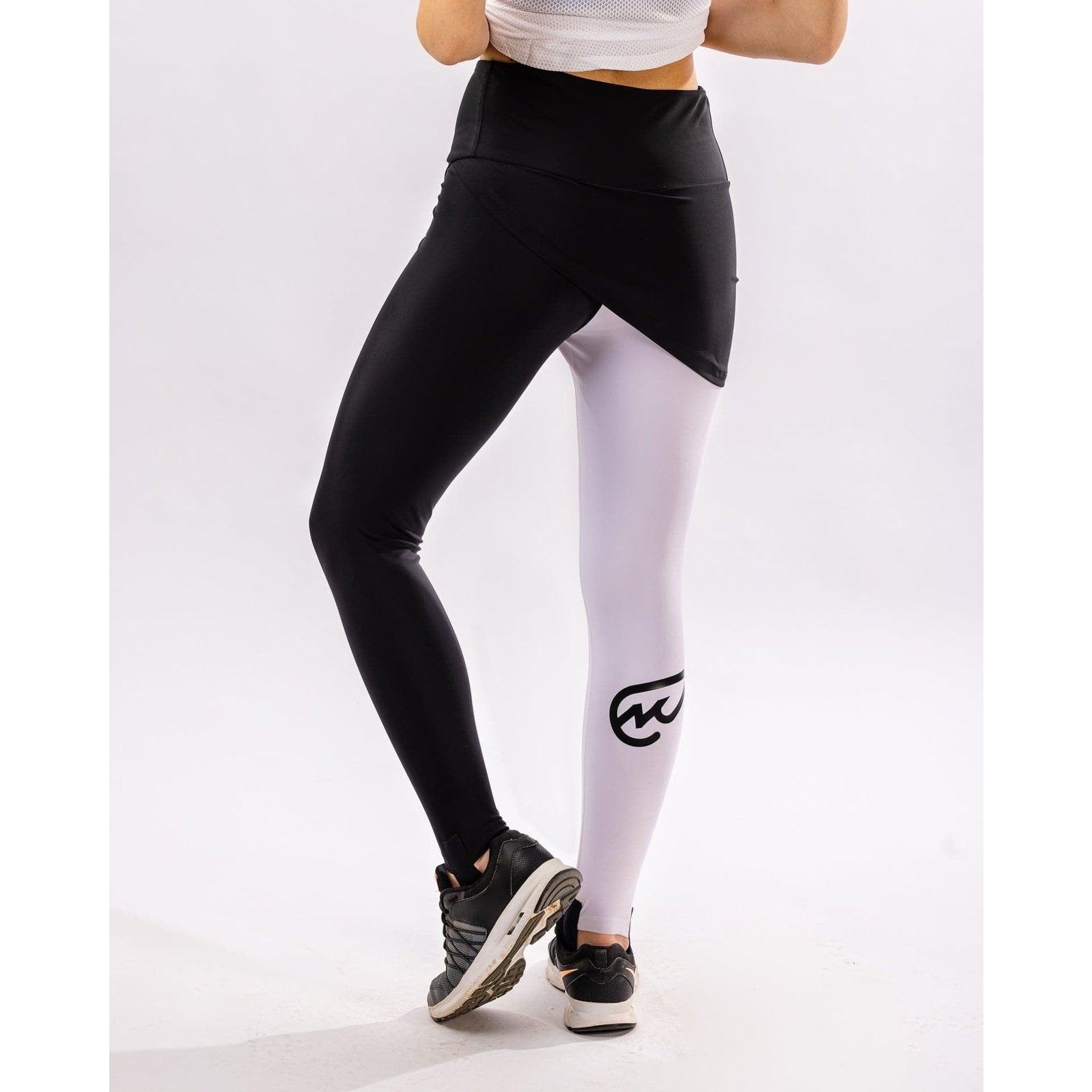 Half Black Half White Leggings - Sporty Pro