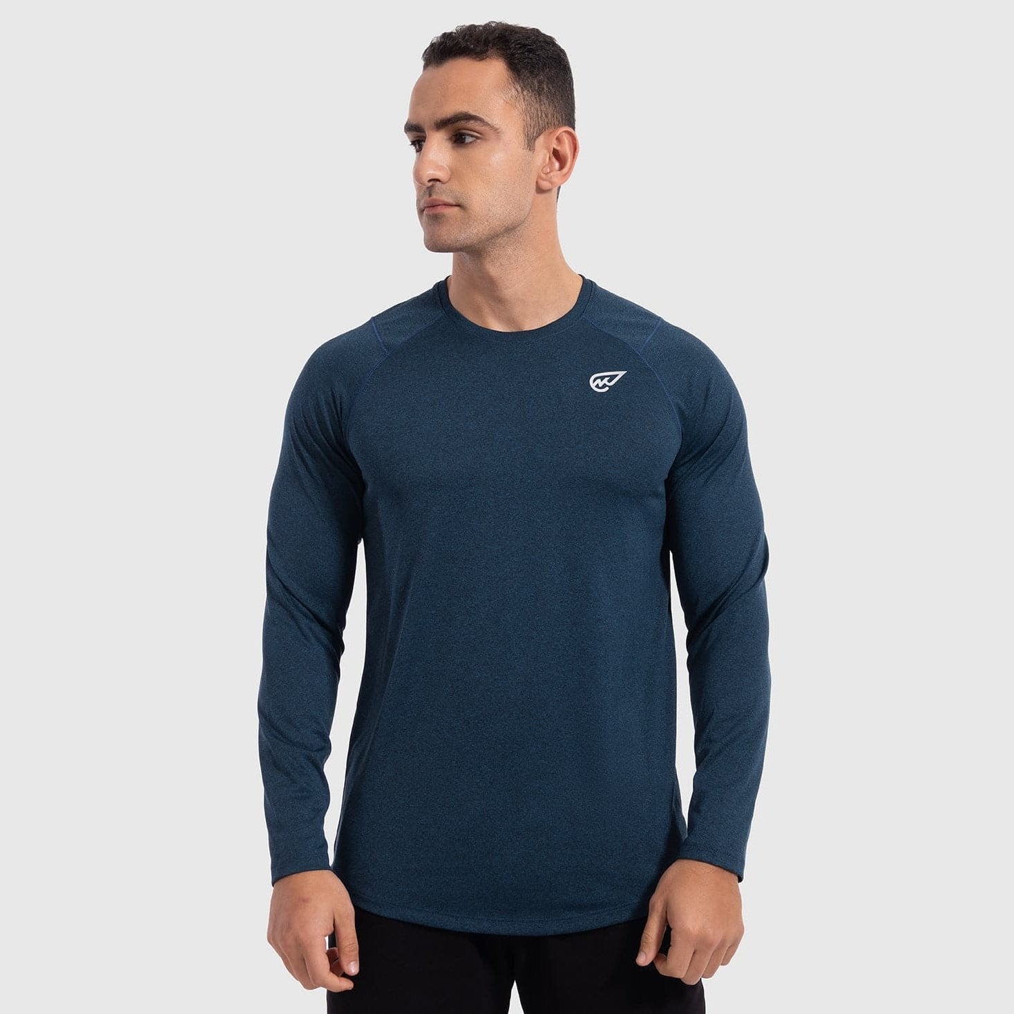 Navy Long Sleeve Training Crew - Sporty Pro