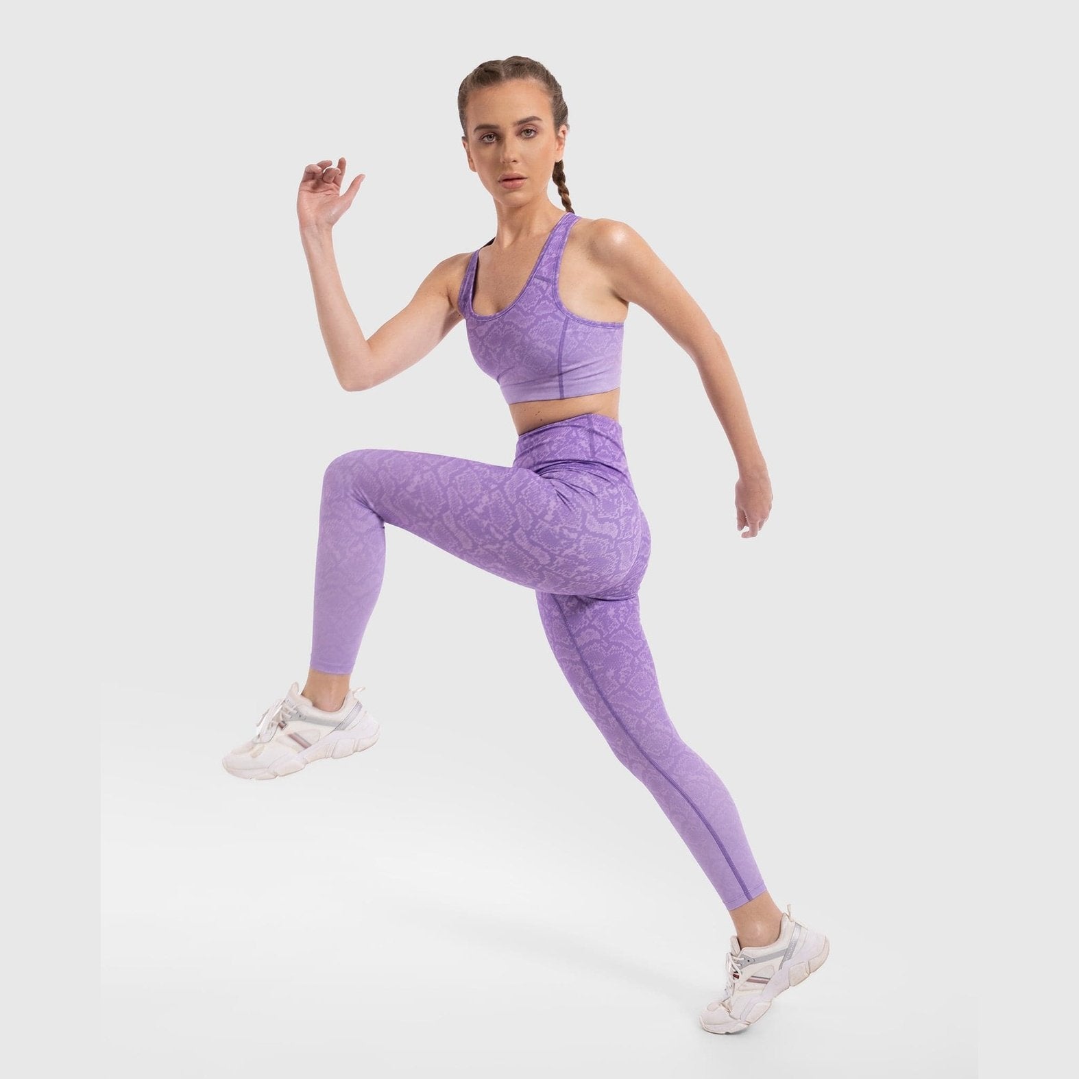 Snake Skin Print Legging in Lilac - Sporty Pro