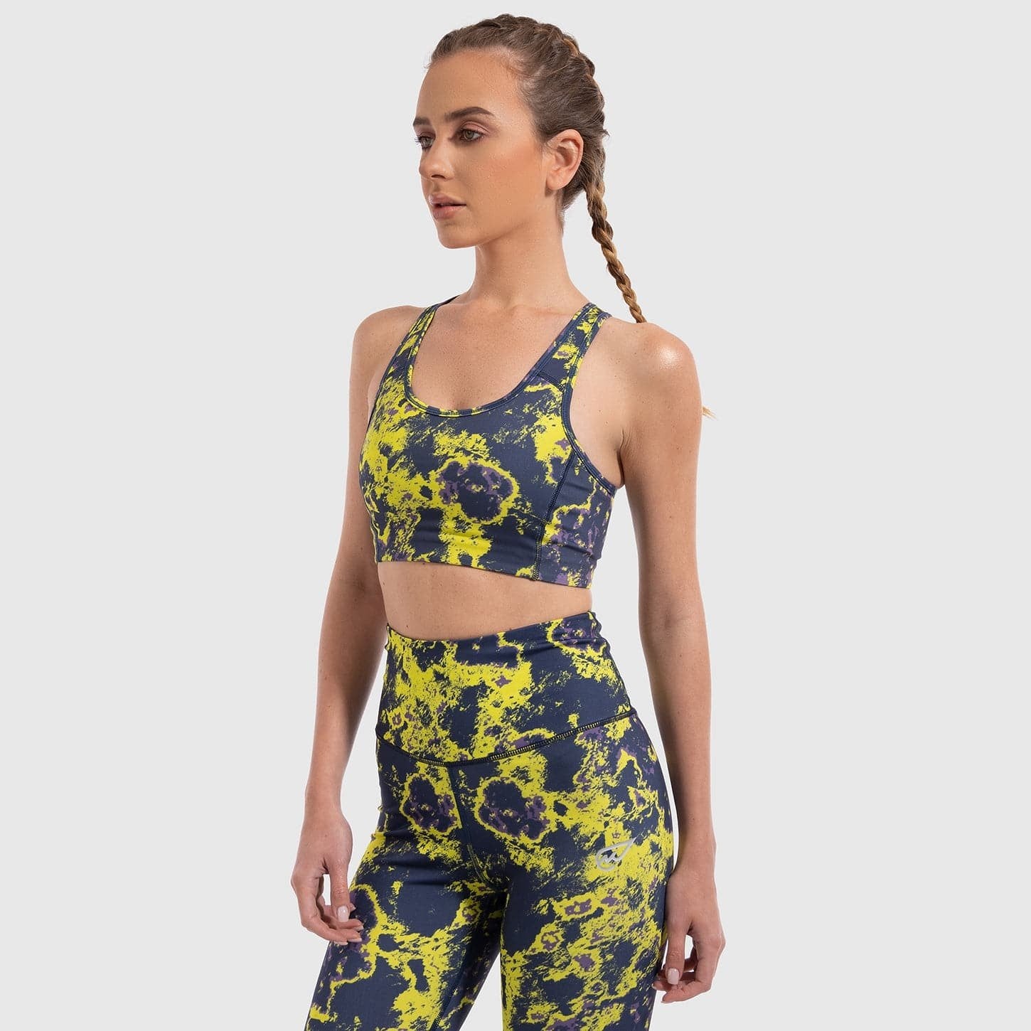 Lava Print Padded Sports Bra in Neon - Sporty Pro