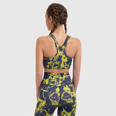 Lava Print Padded Sports Bra in Neon - Sporty Pro