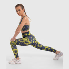Lava Print Legging in Neon - Sporty Pro