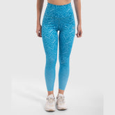 Snake Skin Print Legging in Aqua - Sporty Pro