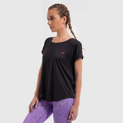 Unravel Tie Back Top in Black