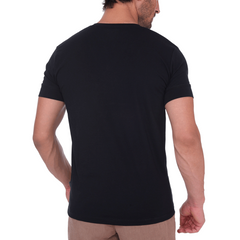T-Shirt Basic V-Neck - Black