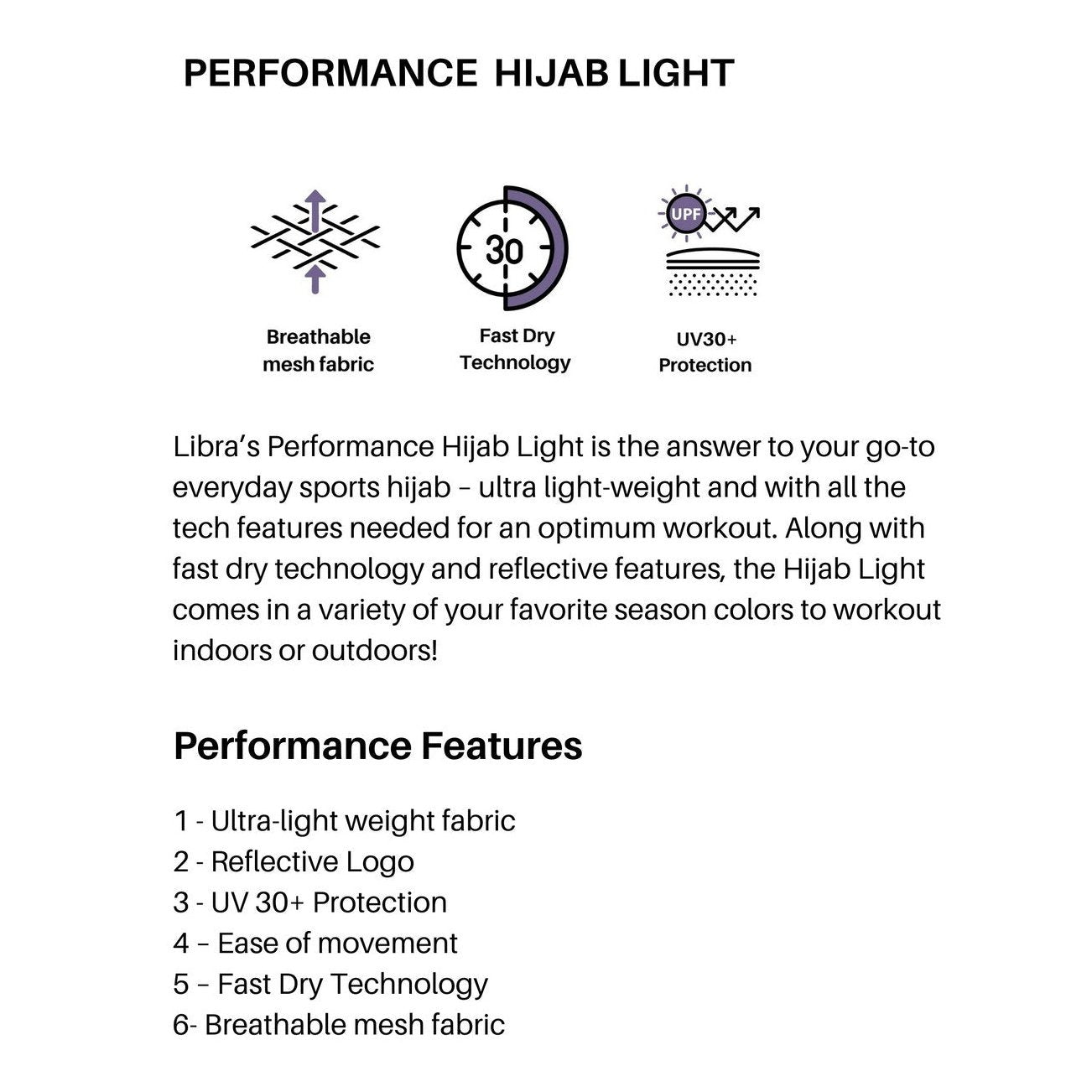 Forest Hijab Light - Sporty Pro