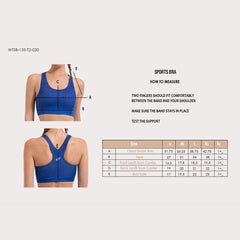 Snake Skin Padded Sports Bra in Blue - Sporty Pro
