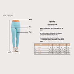 Solid Mid Rise Legging in Aqua - Sporty Pro
